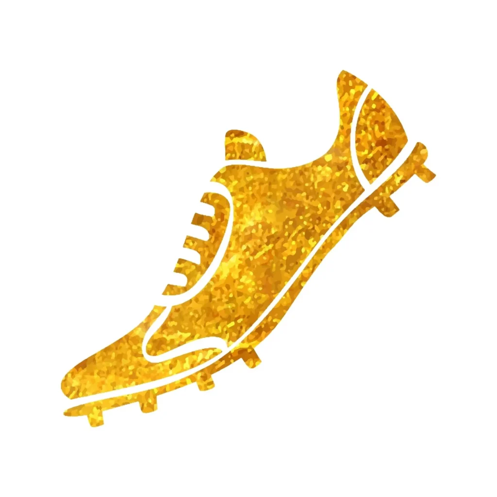 Goldenen Schuh als 2D-Abdruck